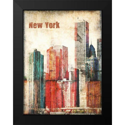 New York Grunge III Black Modern Wood Framed Art Print by Orlov, Irena