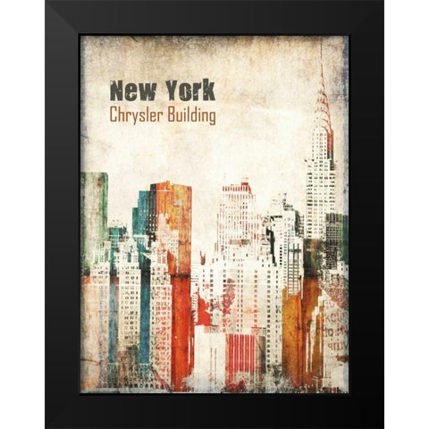 New York Grunge IV Black Modern Wood Framed Art Print by Orlov, Irena