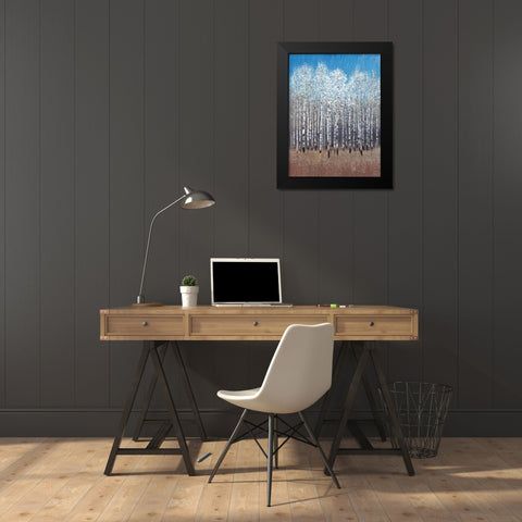 Cobalt Birches I Black Modern Wood Framed Art Print by OToole, Tim