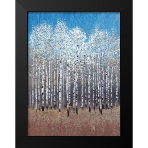 Cobalt Birches I Black Modern Wood Framed Art Print by OToole, Tim