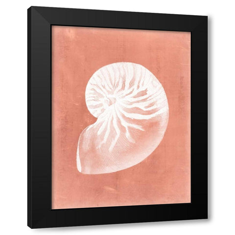 Sealife on Coral V Black Modern Wood Framed Art Print with Double Matting by Vision Studio