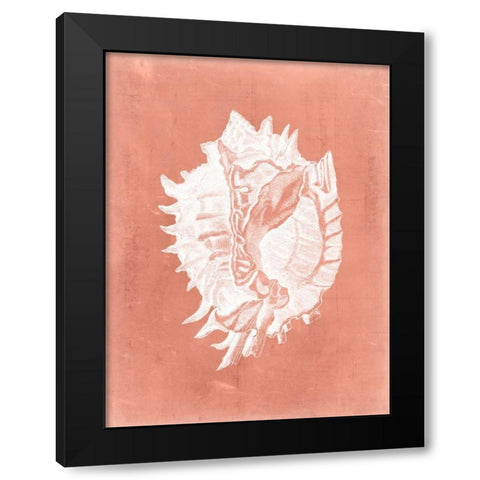 Sealife on Coral VI Black Modern Wood Framed Art Print with Double Matting by Vision Studio