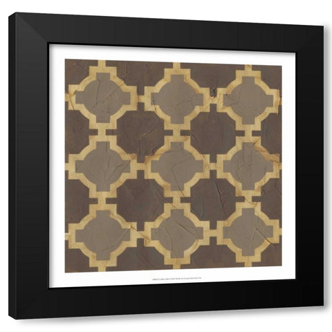 Golden Trellis I Black Modern Wood Framed Art Print with Double Matting by Vess, June Erica