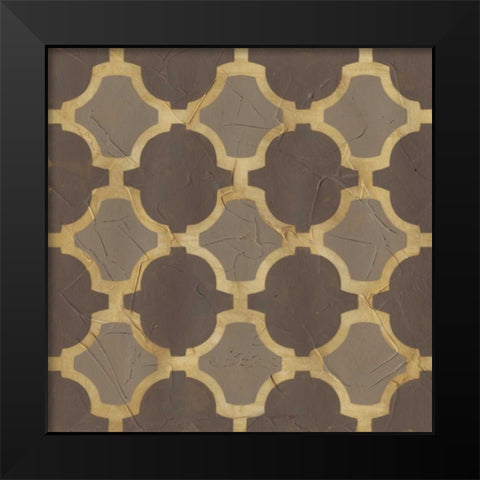Golden Trellis II Black Modern Wood Framed Art Print by Vess, June Erica