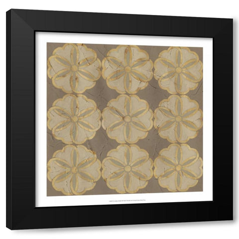 Golden Trellis III Black Modern Wood Framed Art Print with Double Matting by Vess, June Erica