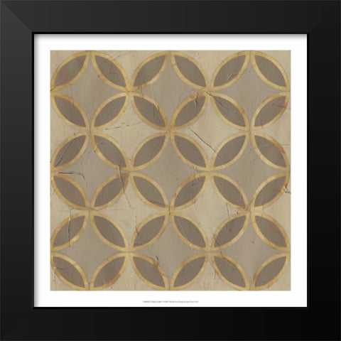 Golden Trellis V Black Modern Wood Framed Art Print by Vess, June Erica