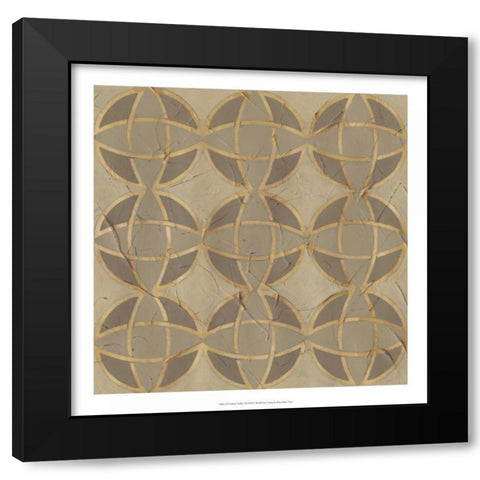 Golden Trellis VII Black Modern Wood Framed Art Print with Double Matting by Vess, June Erica