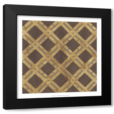 Golden Trellis VIII Black Modern Wood Framed Art Print by Vess, June Erica