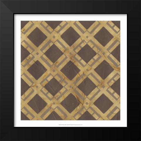 Golden Trellis VIII Black Modern Wood Framed Art Print by Vess, June Erica