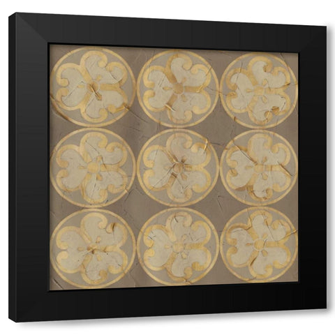 Golden Trellis IX Black Modern Wood Framed Art Print by Vess, June Erica