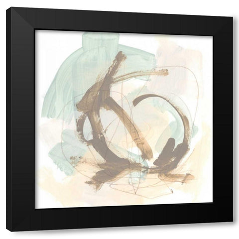 Intangible V Black Modern Wood Framed Art Print with Double Matting by Vess, June Erica