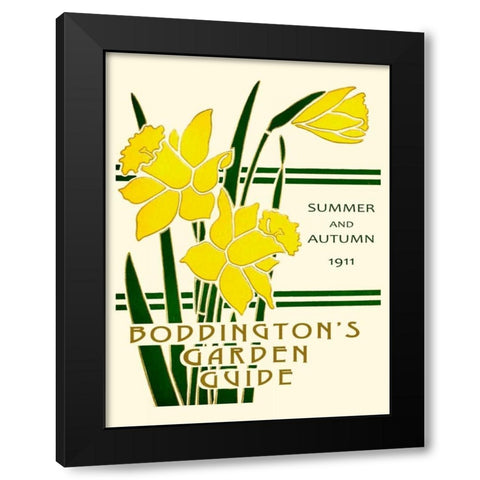 Boddingtons Garden Guide I Black Modern Wood Framed Art Print with Double Matting by Vision Studio