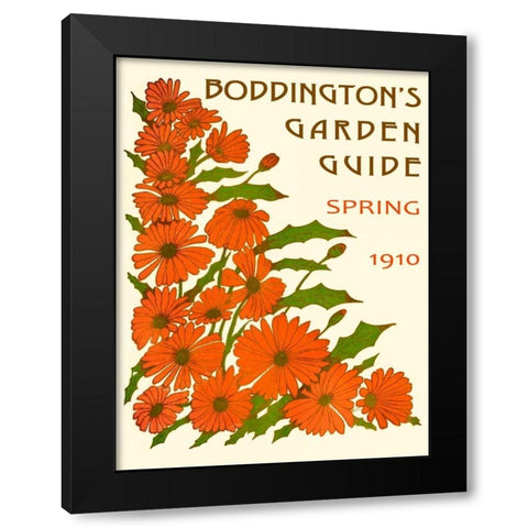 Boddingtons Garden Guide II Black Modern Wood Framed Art Print with Double Matting by Vision Studio