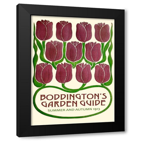 Boddingtons Garden Guide III Black Modern Wood Framed Art Print with Double Matting by Vision Studio