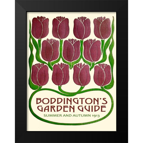 Boddingtons Garden Guide III Black Modern Wood Framed Art Print by Vision Studio