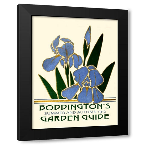 Boddingtons Garden Guide IV Black Modern Wood Framed Art Print with Double Matting by Vision Studio