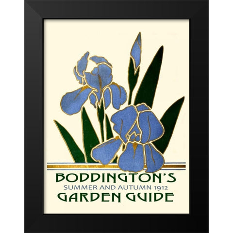 Boddingtons Garden Guide IV Black Modern Wood Framed Art Print by Vision Studio