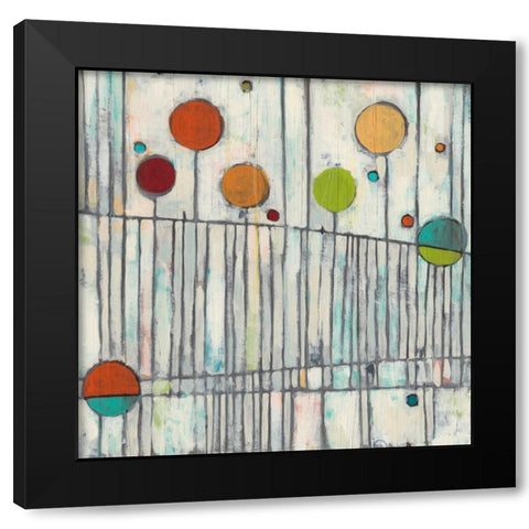 Arpeggio III Black Modern Wood Framed Art Print by Vess, June Erica