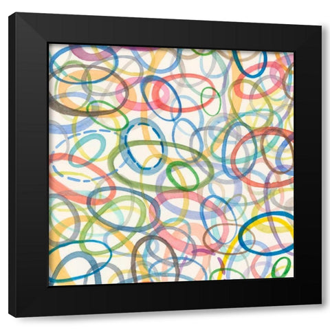 Oval Palette II Black Modern Wood Framed Art Print by Galapon, Nikki