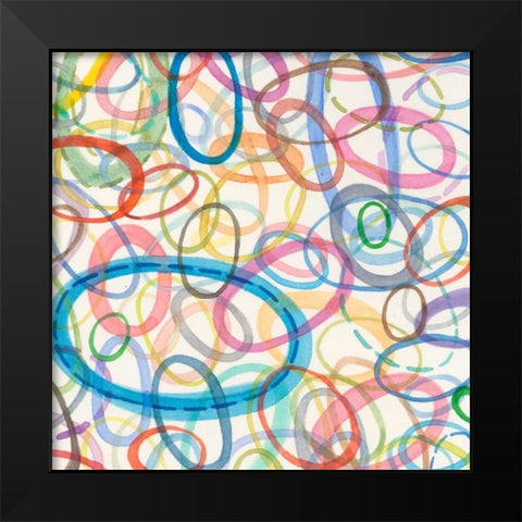 Oval Palette III Black Modern Wood Framed Art Print by Galapon, Nikki