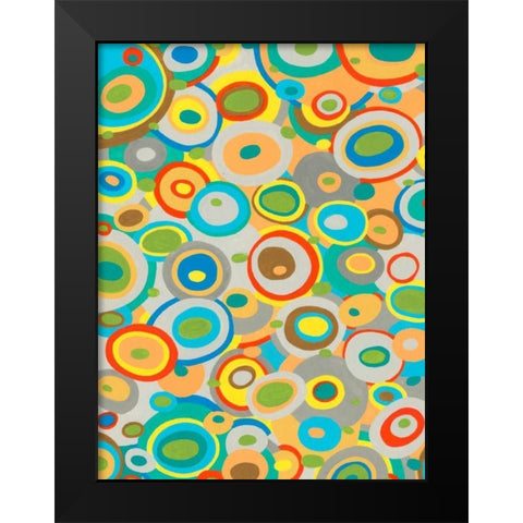 Overlapping Ovals I Black Modern Wood Framed Art Print by Galapon, Nikki