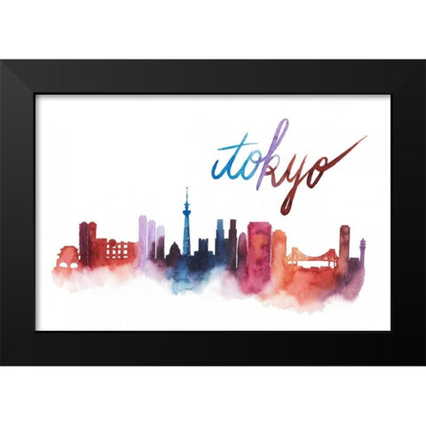 World Cities Skyline II Black Modern Wood Framed Art Print by Popp, Grace