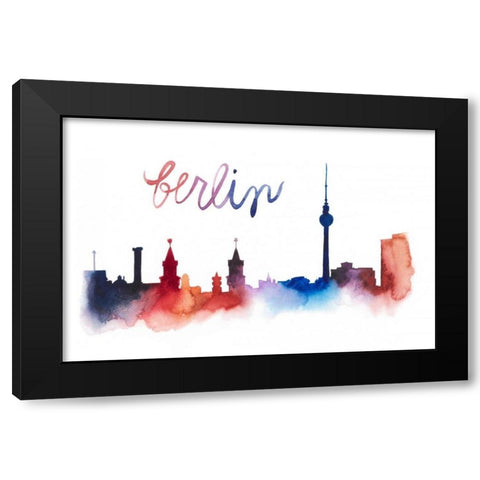 World Cities Skyline IV Black Modern Wood Framed Art Print by Popp, Grace