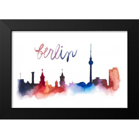World Cities Skyline IV Black Modern Wood Framed Art Print by Popp, Grace