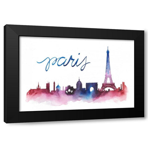 World Cities Skyline V Black Modern Wood Framed Art Print by Popp, Grace