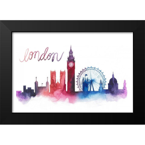 World Cities Skyline VI Black Modern Wood Framed Art Print by Popp, Grace