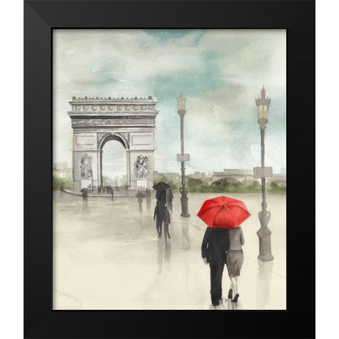 Rainy Day Lovers II Black Modern Wood Framed Art Print by Popp, Grace