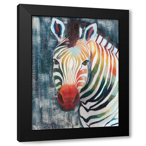 Prism Zebra II Black Modern Wood Framed Art Print with Double Matting by Popp, Grace