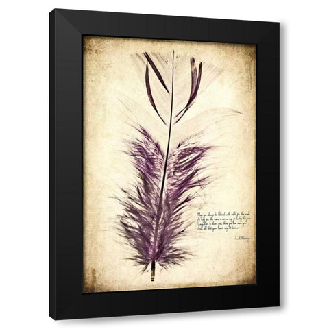 Feather in Color II Black Modern Wood Framed Art Print with Double Matting by Malek, Honey