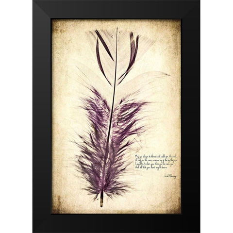 Feather in Color II Black Modern Wood Framed Art Print by Malek, Honey