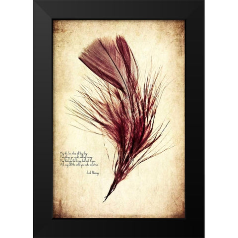 Feather in Color III Black Modern Wood Framed Art Print by Malek, Honey