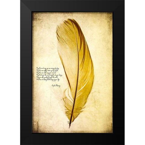 Feather in Color IV Black Modern Wood Framed Art Print by Malek, Honey