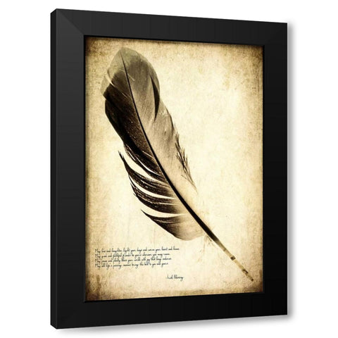 Feather on the Wind IV Black Modern Wood Framed Art Print by Malek, Honey