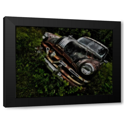 Rusty Auto III Black Modern Wood Framed Art Print with Double Matting by Burchett, P.H.