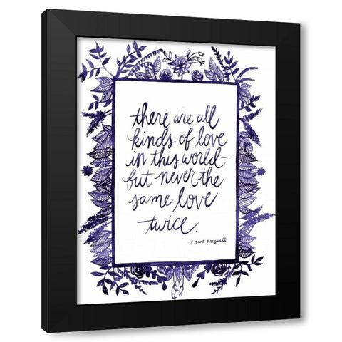 Love Quote IV Black Modern Wood Framed Art Print with Double Matting by Popp, Grace