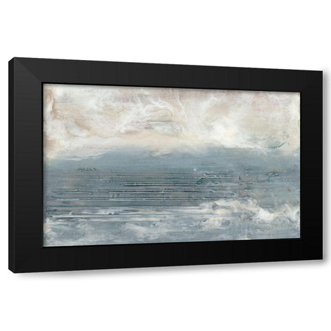 Pale Blue I Black Modern Wood Framed Art Print by Bramma, Lila