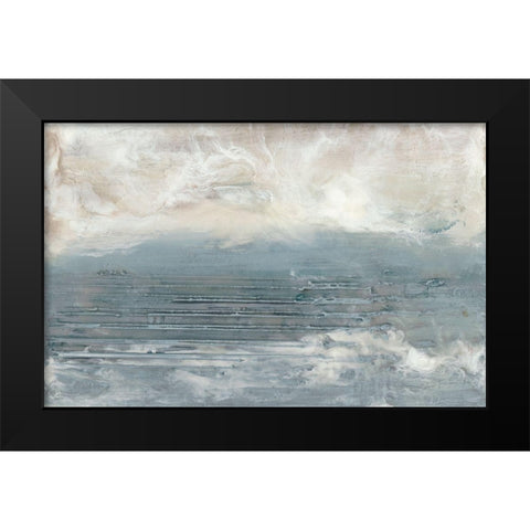 Pale Blue I Black Modern Wood Framed Art Print by Bramma, Lila