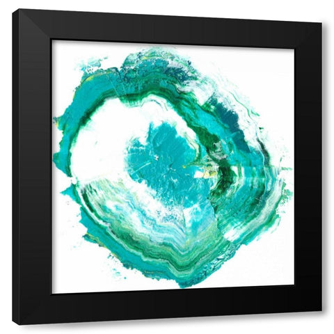 Geode Abstract II Black Modern Wood Framed Art Print with Double Matting by Harper, Ethan