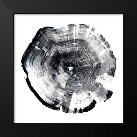 Tree Ring Abstract I Black Modern Wood Framed Art Print by Harper, Ethan