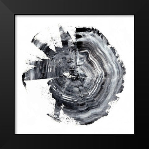 Tree Ring Abstract II Black Modern Wood Framed Art Print by Harper, Ethan