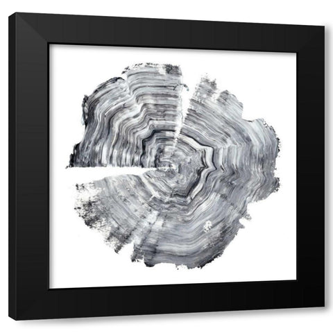 Tree Ring Abstract IV Black Modern Wood Framed Art Print by Harper, Ethan