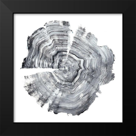 Tree Ring Abstract IV Black Modern Wood Framed Art Print by Harper, Ethan