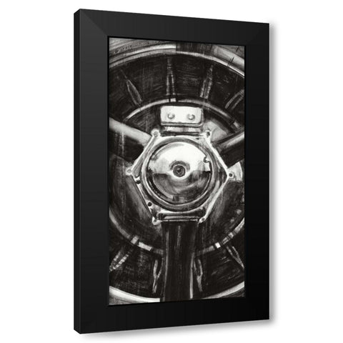 Vintage Propeller II Black Modern Wood Framed Art Print by Harper, Ethan