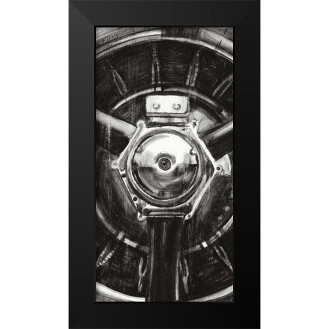 Vintage Propeller II Black Modern Wood Framed Art Print by Harper, Ethan