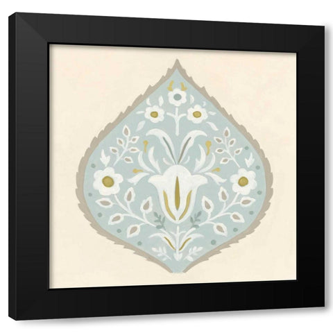Floralia II Black Modern Wood Framed Art Print with Double Matting by Vess, June Erica