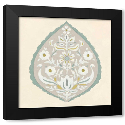 Floralia IV Black Modern Wood Framed Art Print by Vess, June Erica